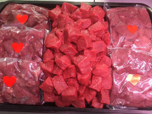 Less Than 3% Diced Beef